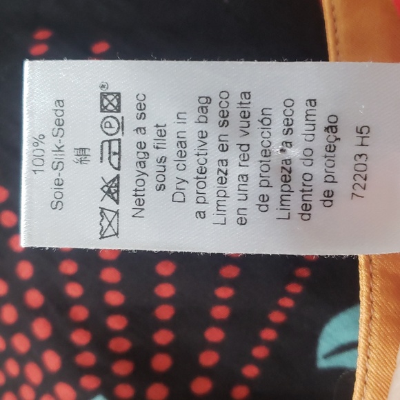 💐 Rare Vintage 90's CHRISTIAN LACROIX Colorful Black Silk Slip Skirt EU 36 US 6 - Picture 12 of 12